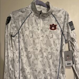 Colosseum White Camo Quarter-Zip Pullover